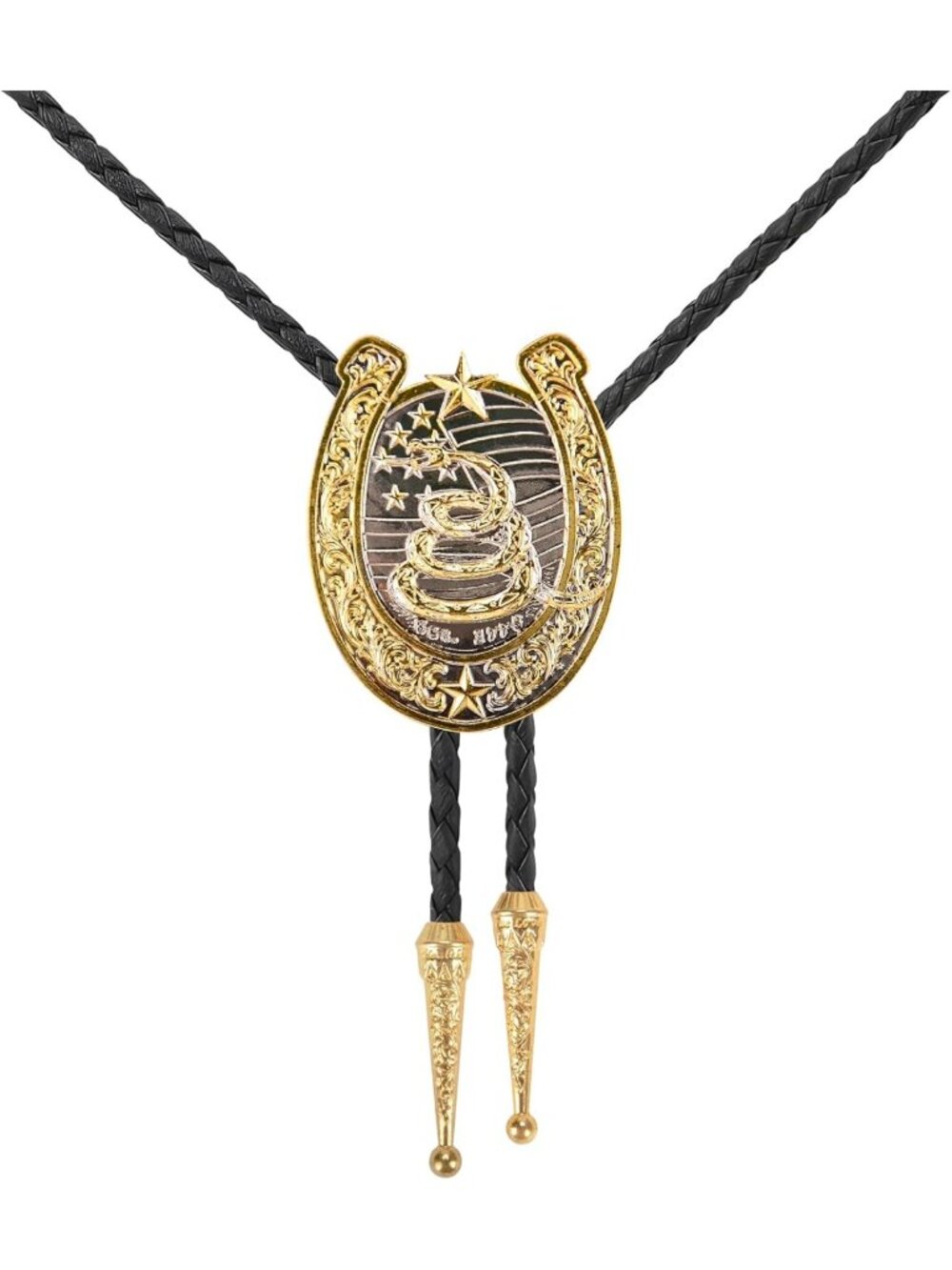 Vintage Western Bolo Tie for Men & Women - Leather Cowboy Neck Tie Necklace